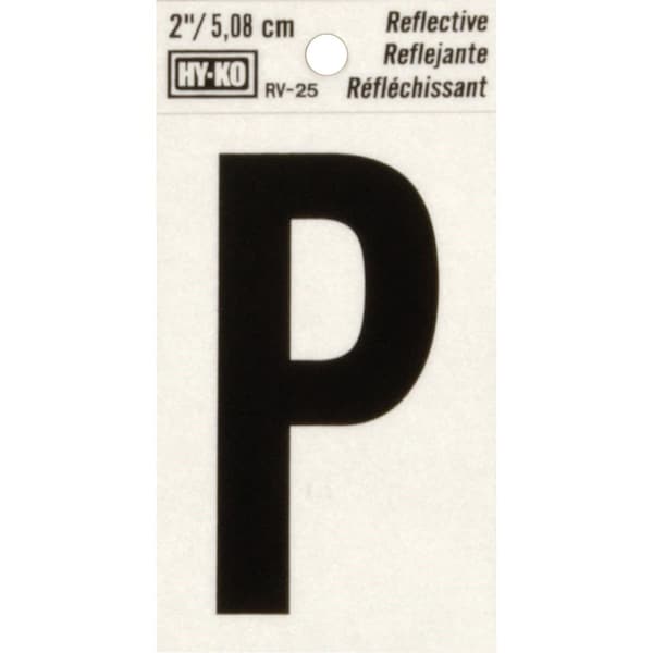 Hy-Ko Vinyl 2 In. Reflective Adhesive Letter, P RV-25/P - main